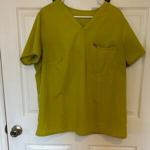 Figs Lime Green Scrub Top